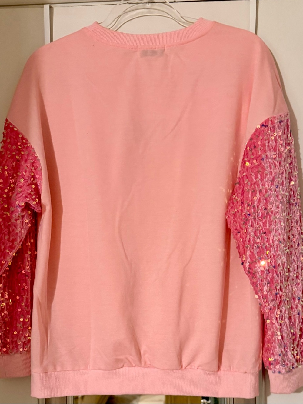 Pink Santa Sequin Sleeve Sweatshirt - Picture 3 of 3